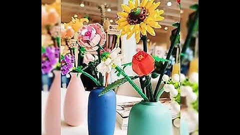 Building Block Artificial Flower Bouquet Romantic Gifts