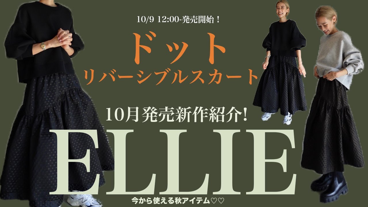 【新品未使用タグ付】ELLIE ドットリバーシブルスカート