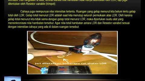 Rangkaian Lampu Tidur Otomatis Menggunakan Sensor Cahaya LDR