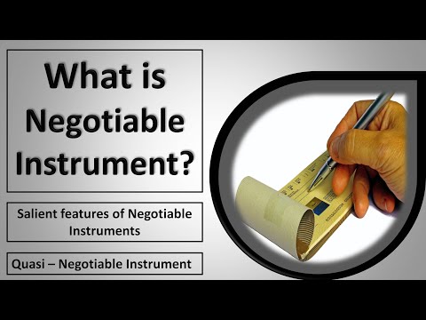 Video: Siapa instrumen quasi negotiable?