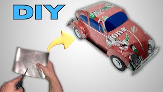 Unbelievable car made from cans! DIY VW Beetle soda can car! (Part 1)