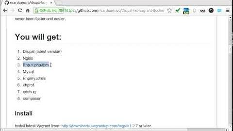 Screencast: Drupal deployment on lxc using Vagrant
