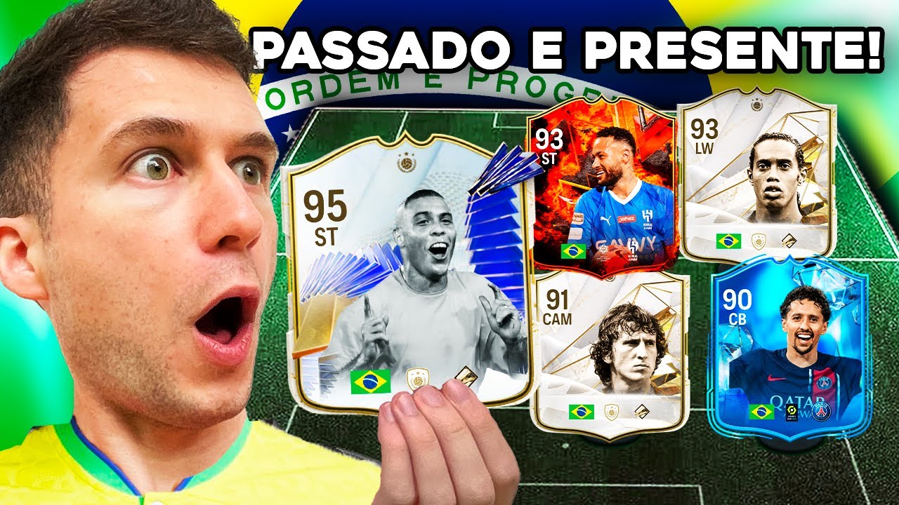 MONTEI O PASSADO E PRESENTE INSANOO DA SELEÇÃO BRASILEIRA! EA FC 24 ULTIMATE TEAM