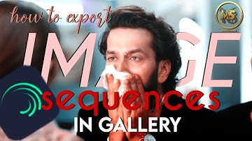 How to export image sequences in gallery | alight motion tutorial |
