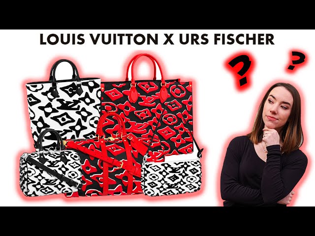 Louis Vuitton RARE LVxUF Urs Fischer Black White Monogram Neverfull MM Tote  4lvs16