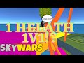 &quot;ONE HP 1V1!?!&quot; Skywars (Roblox)