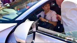 CHARLES LECLERC Arrives & Leaving w/ His Brand New FERRARI PUROSANGUE & Spotted Driving SP3 DAYTONA