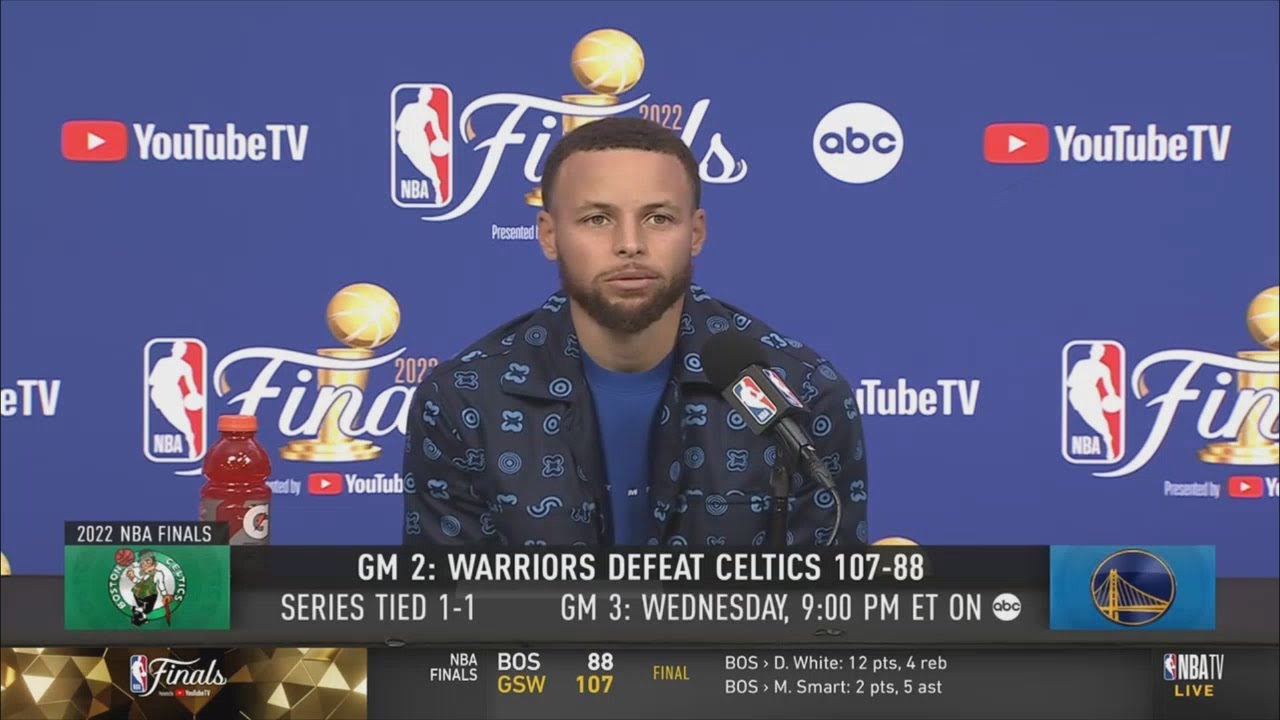 Steph Curry Postgame Interview | Golden State Warriors dominate Boston ...