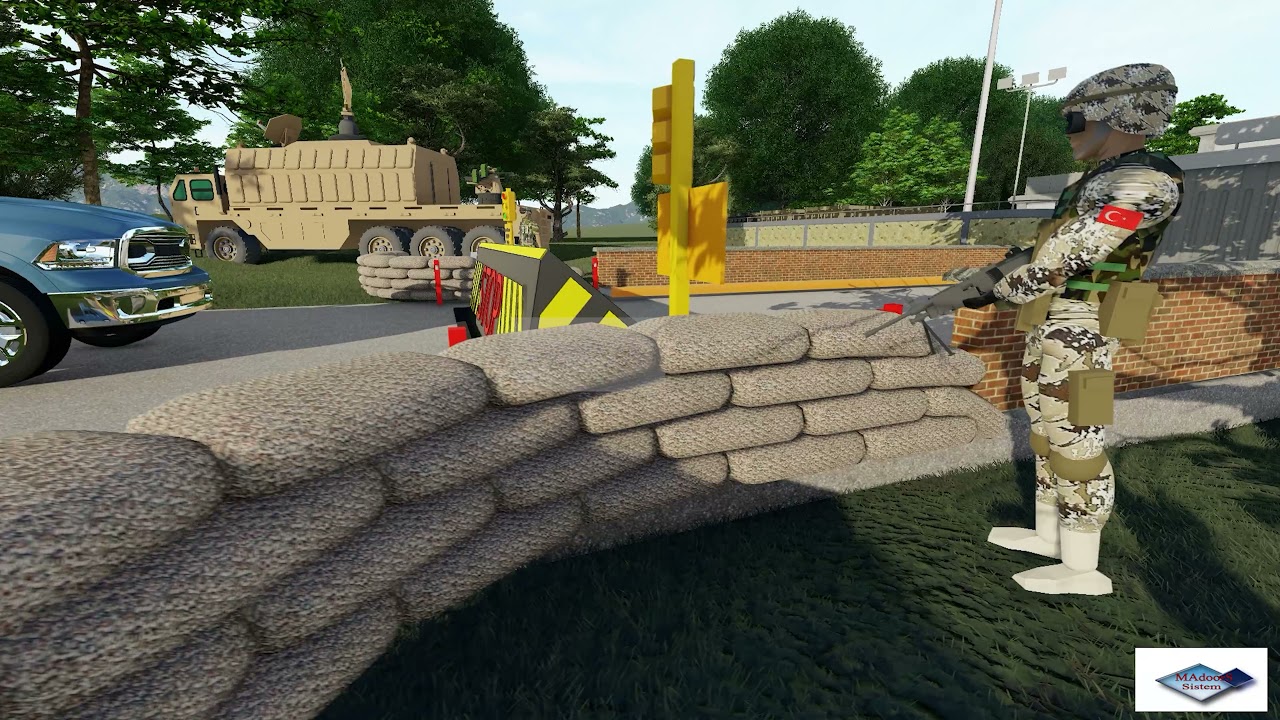 M50 - K12 - K8 - Pas 68 Crash Test Rated Road Blocker . Anti-Ram Barrier Systems