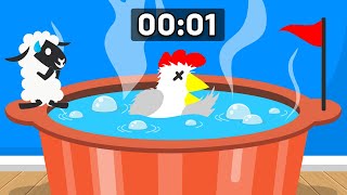 SURVIVE The BOILING WATER to WIN! (Ultimate Chicken Horse)