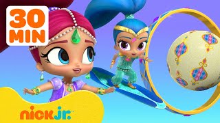 Shimmer and Shine Chase a Glitter Ball & Play Magical Sports! | 30 Minute Compilation | Nick Jr.