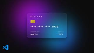 ASMR Coding Glassmorphism Credit Card HTML CSS Satisfying UI Design | No Talking Frontend