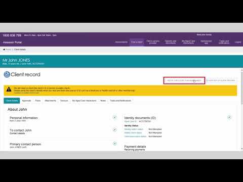 My Aged Care - Assessor Portal functions: How to self-refer clients