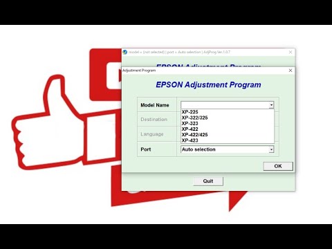 video Epson XP All series printer resetter free Free% download