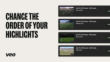 Change the order of your highlights | How to set up Player Profile | Veo 101