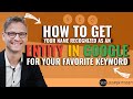 Entity seo - or how to get your name recognized in Google as an entity for your favorite keyword