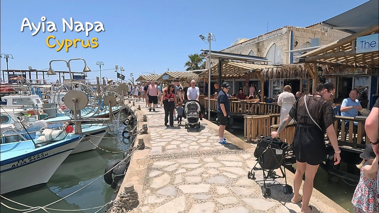 Ayia Napa ✨️ Charming Harbour & The Streets 🌞 Cyprus | 4K  ♥️ Just City Sounds - Real POV Walk