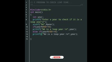 #C 23 To check leap year in C Programming | computer programming | #shorts #coding #programming