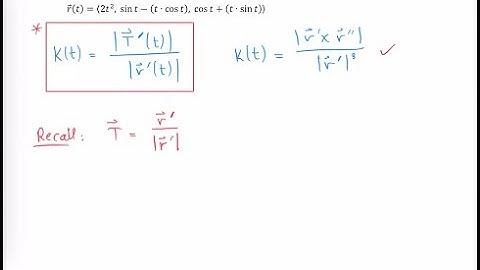 Find the Curvature of a Vector Function