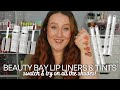 New beauty bay gel lip liners  lip tint reviews swatch and try on every shade by beautybay