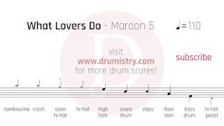 Maroon 5 - What Lovers Do Drum Score