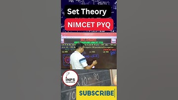 NIMCET PYQs on Set Theory | Smart Tricks + Concept by Nitin Sir | INPS Classes