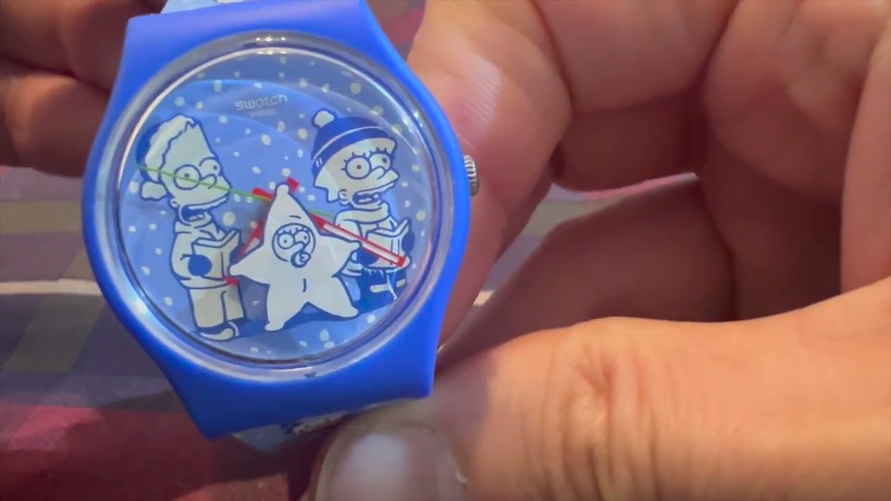 Swatch SO28Z126 Tidings of Joy Merry Christmas with the Simpsons 