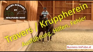 F56: Travers oder Kruppherein- Lektion am Pferd gezeigt und erklärt! Reiterhilfen in Seitengängen