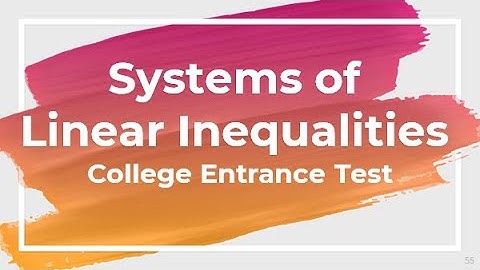 Systems of Linear Inequalities | College Entrance Exam Review Philippines | UPCAT ACET DCAT USTET