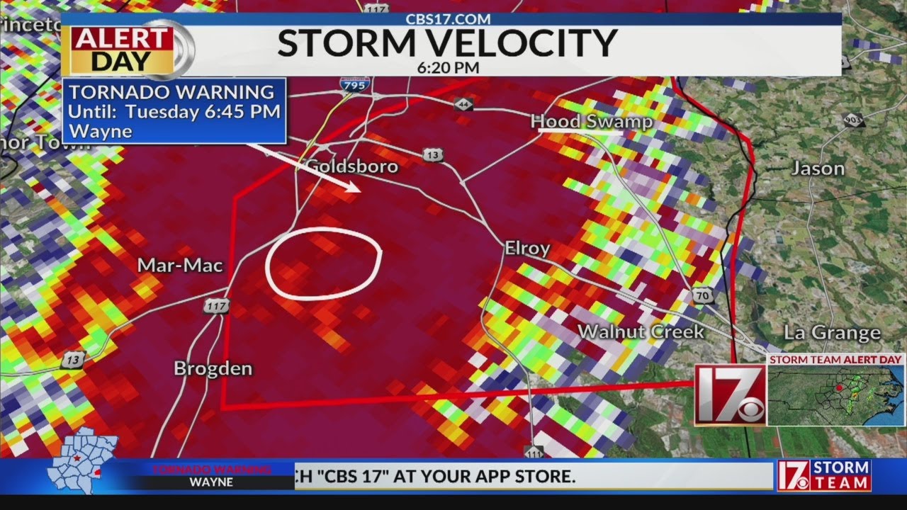 Tornado Warning for Wayne County until 645 p.m. YouTube