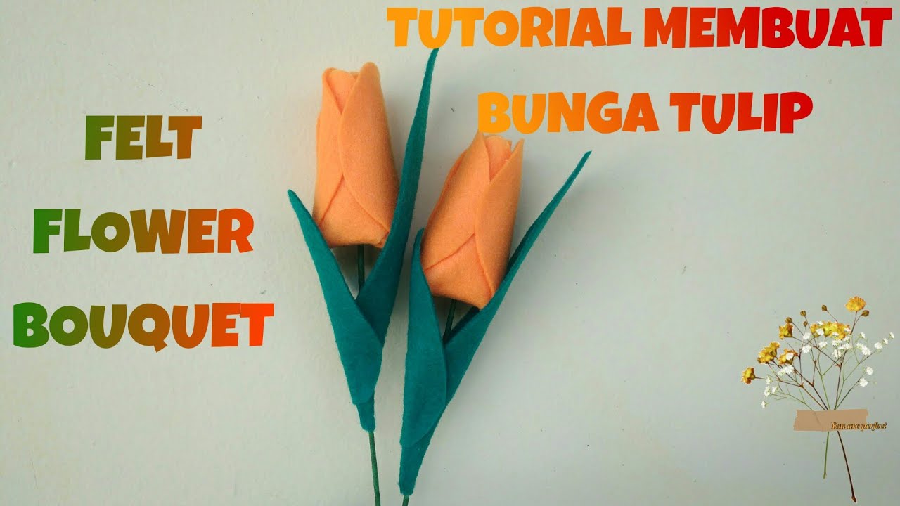 DIY CARA  MEMBUAT  BUNGA  TULIP  DARI  KAIN  FLANEL  YouTube