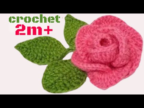 كروشيه: طريقة عمل وردة | Crochet Flower Rose VERY EASY Tutorial