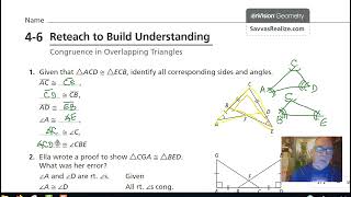 4-6 Reteach to Build Understanding - Overlapping Triangles - Savvas