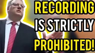 Indiana's Judge's Must Not Be Recorded At Work!