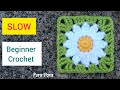 How to crochet a daisy granny square i crochet granny square for beginners step by step