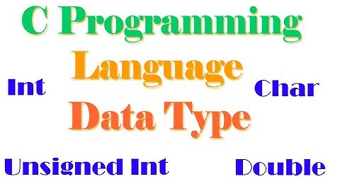 Microcontroller Programming Lecture 08 Data Type