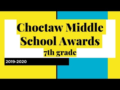 Choctaw Middle School Awards  7th grade 19-20