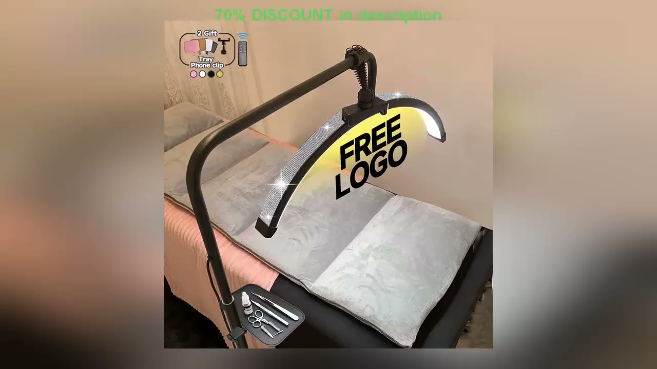 A must-have product! 2025 oem Custom Free LOGO 45W New U-joint LED half moon eyelash extension Sal