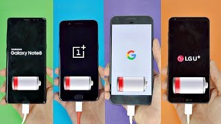 Samsung Galaxy Note 8 vs OnePlus 5 vs Pixel XL vs LG G6 - Battery Drain Test! (4K)