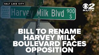 Bill to rename Harvey Milk Boulevard faces opposition from Salt Lake City