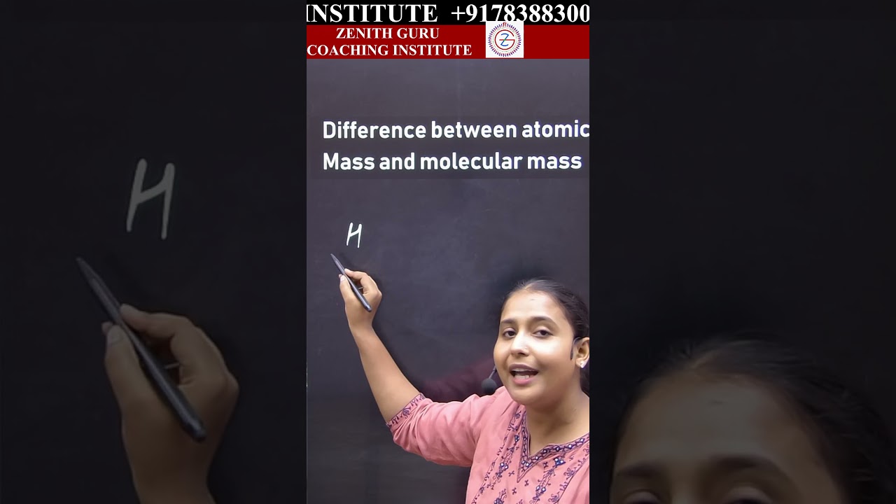 Difference B/W Molecular Maas and Atomic Mass  l 1 Min  Chemistry 279 l Class 9  l  