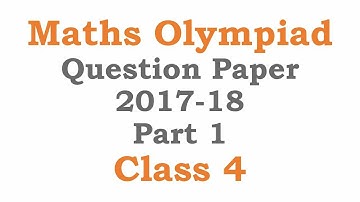 IMO Maths Olympiad Class 4 Solved Questions 2017 Part 1