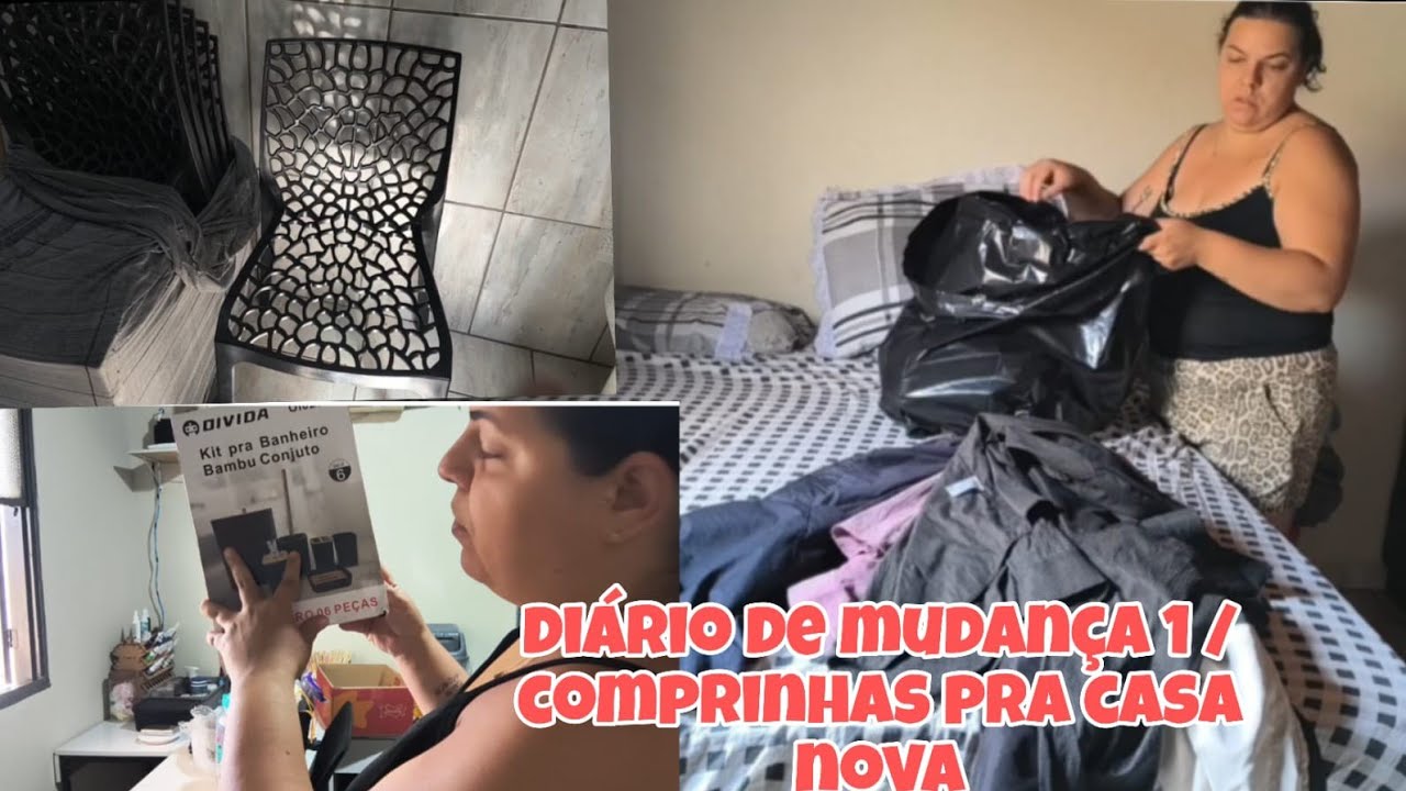 Diário de mudança 1 / comprinhas pra casa nova) começando embalar as coisas da mudança.