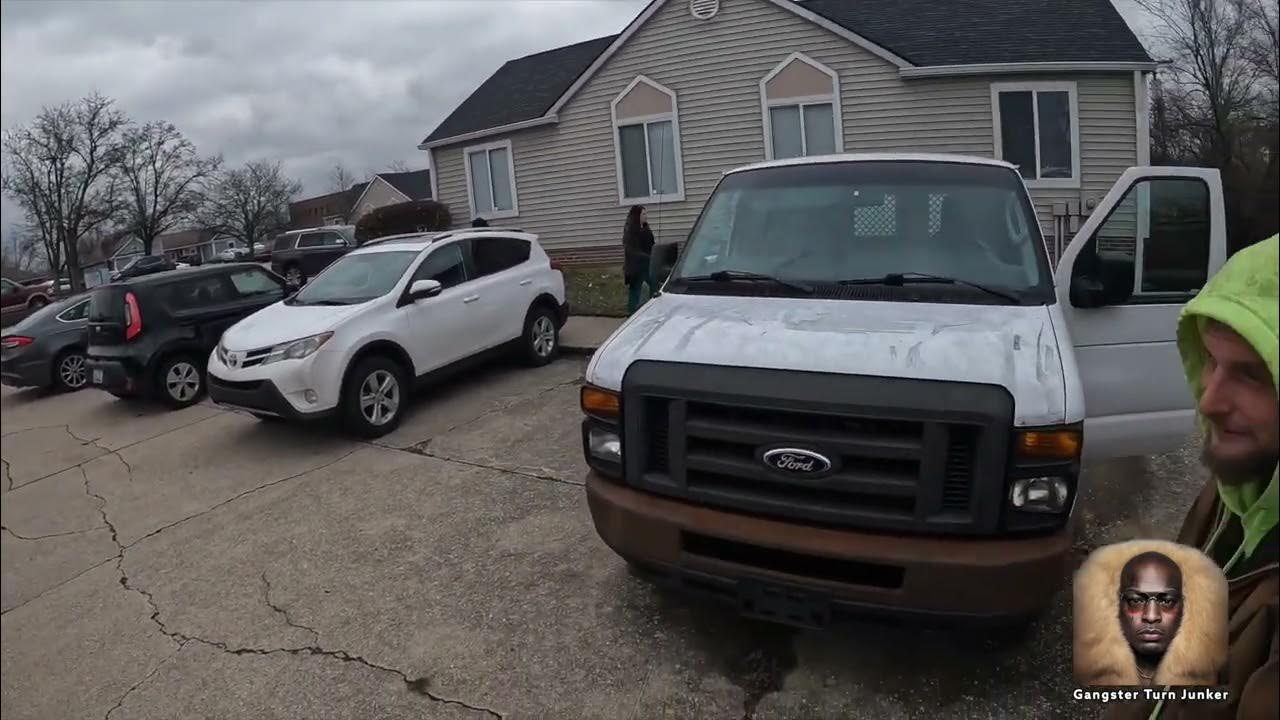 Picking up a Chevy 3500 van GANGSTER TURN JUNKER WE BUY JUNK CARS