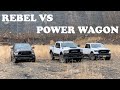 2020 Dodge Ram Rebel 4x4 vs 2020 Ram Power Wagon Off Road Uphill Loose Rock Climbing Challenge