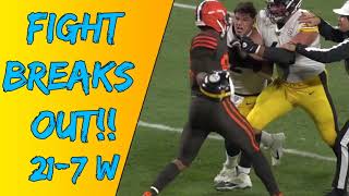 HUGE FIGHT BREAKS OUT! | BROWNS Vs. STEELERS