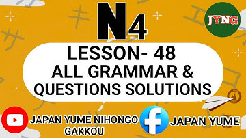 JLPT N4 Grammar Lesson 48 Bangla