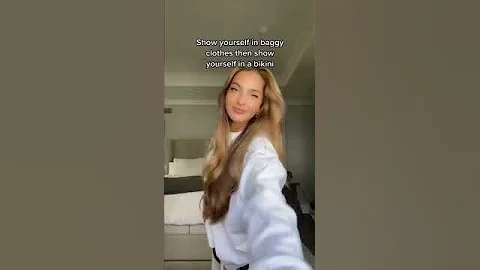 Show Yourself In Baggy Clothes then Show Yourself In A Bikini | #Shorts