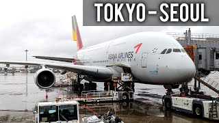 A380 Shortest Flight in the world Tokyo Narita to Seoul Incheon Trip Report 아시아나항공