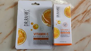 Dr. Rashel vitamin C face serum and Sheet Mask review and benefits 